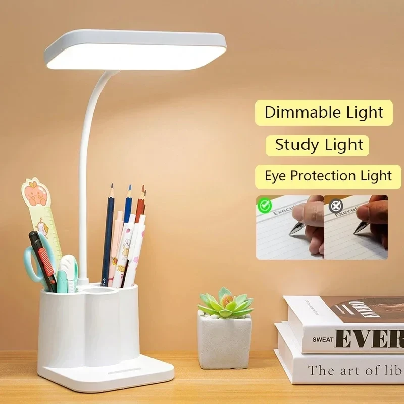 Smart Eye-Protection Student Desk Lamp (Dimmable & Color-Adjustable)